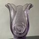 Art Deco vase Brockwitz-Germany in violet glass, signed.
