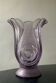 Art Deco vase Brockwitz-Germany in violet glass, signed.