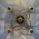 Vintage mid-century modern brass ceiling lamp Leola flushmount by Sciolari, Germany, 1970s