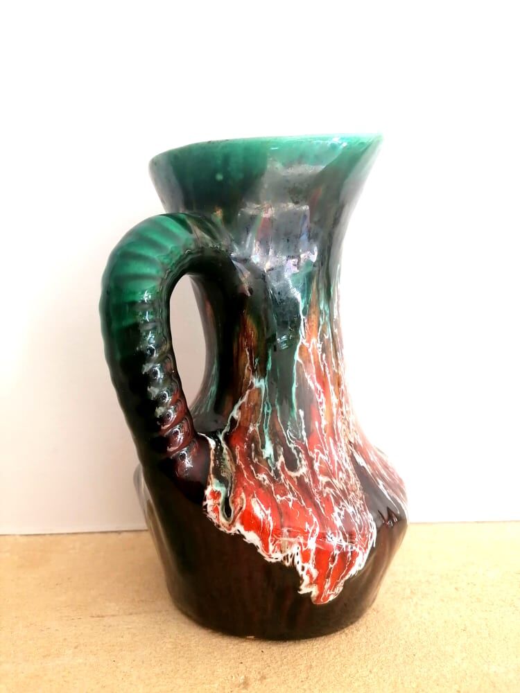 Ceramic pitcher Vallauris style 1960