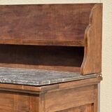 Grand buffet, meuble de toilette ancienne à dessus de marbre XIXe