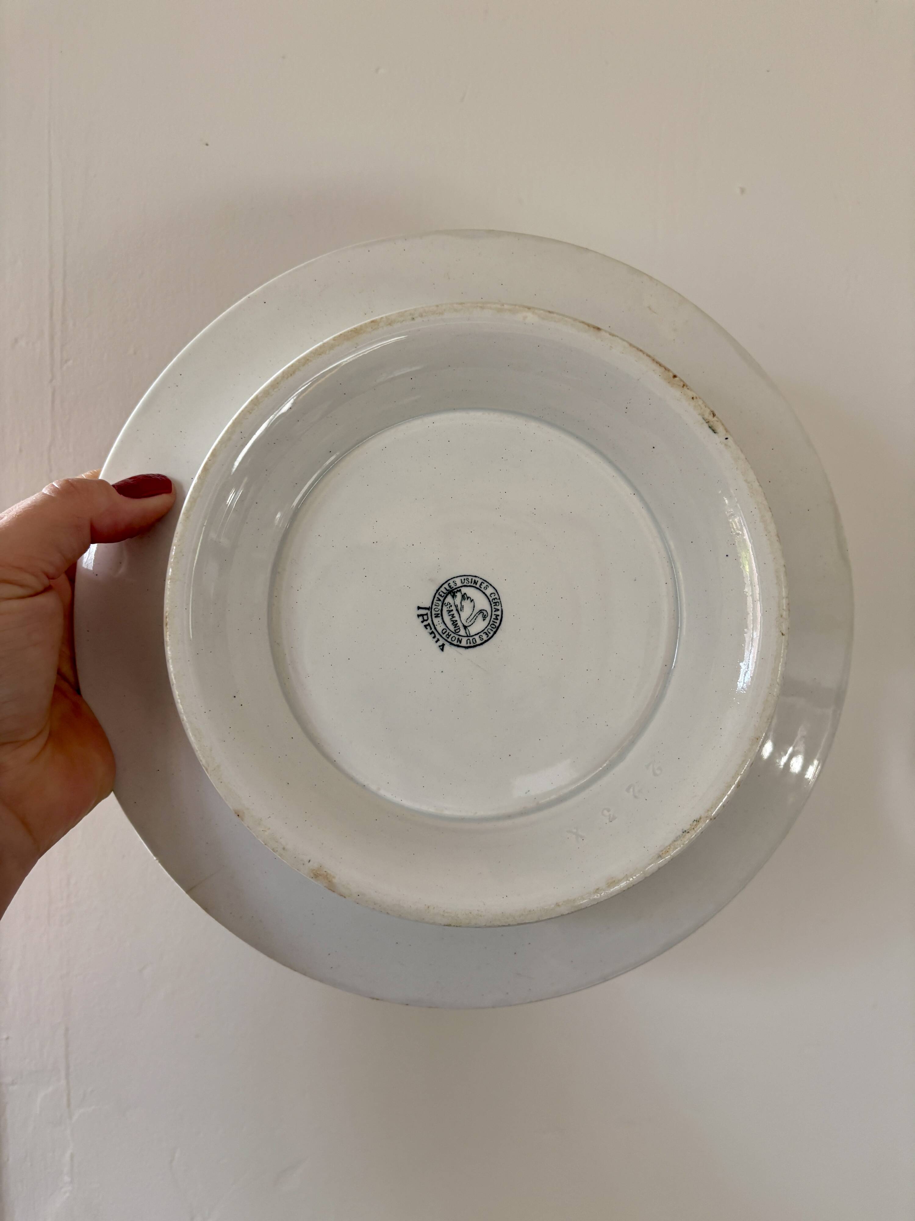 Compotier - footed plate in ironstone model Iberia from Saint Amand