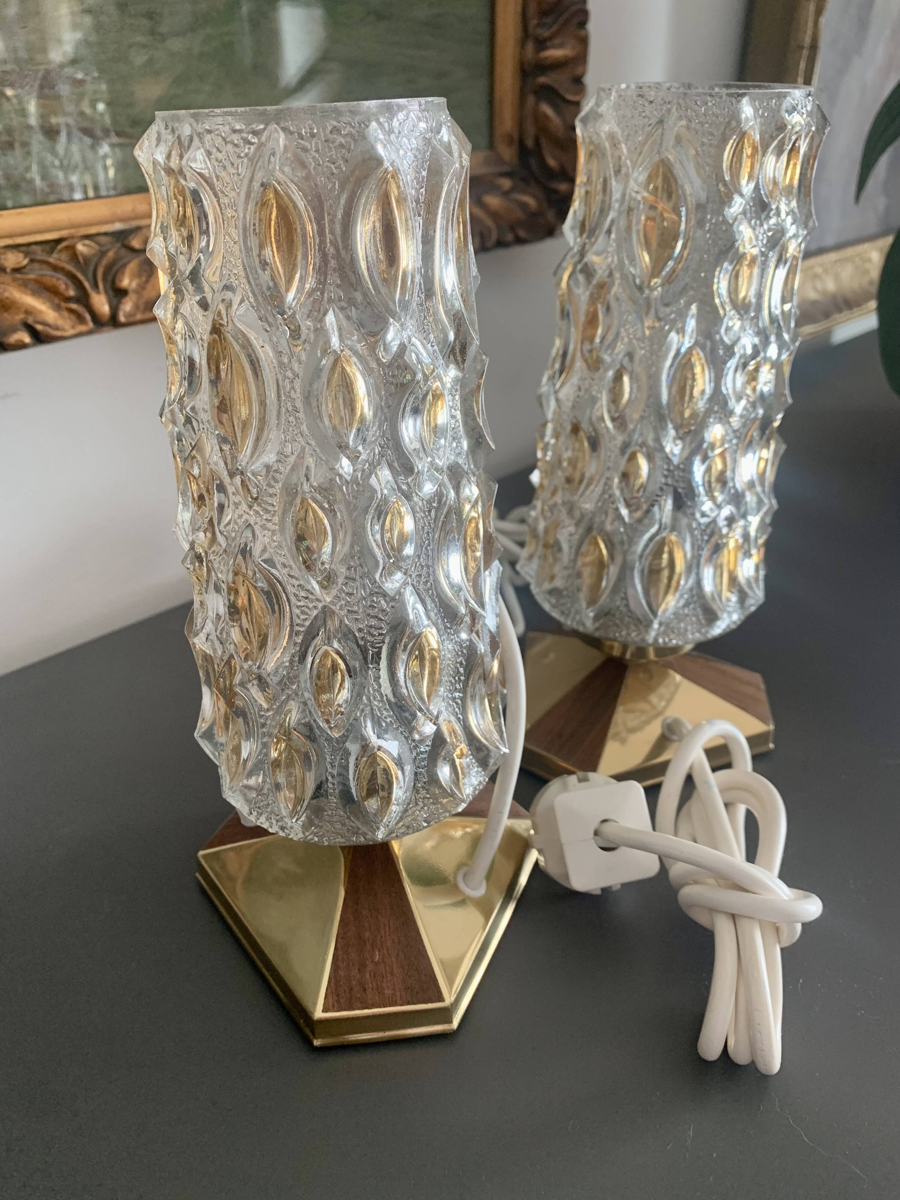 Paire de lampes de chevet, années 60/70