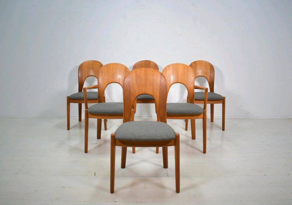 Ensemble 6 chaises danoises de Niels Koefoed