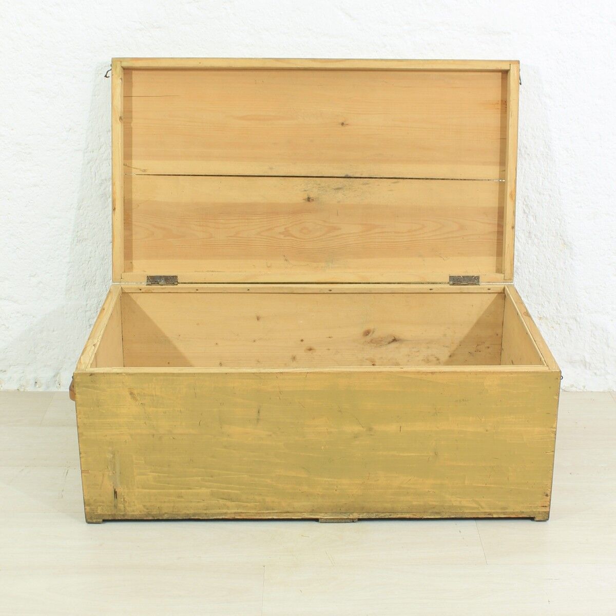 Antique solid wooden trunk