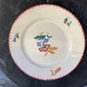 Set of two dishes, one with cakes and a hand-painted serving dish mill of wolves hamage Ceres