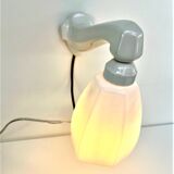 Wall lamp 1930 1940 opaline and porcelain of sarreguemines