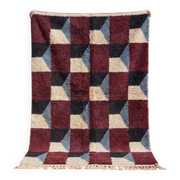 Handwoven natural wool rug, size 200/300 cm.
