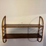 Vintage rattan shelf