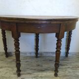 Old half moon table/console