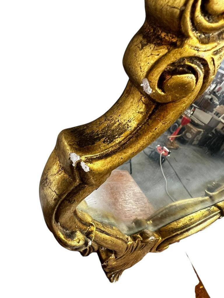 Vintage gold baroque wall mirror
