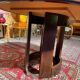 Vintage green sea marble and rosewood table from the 1970s.