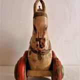 Old toy, wooden horse, India