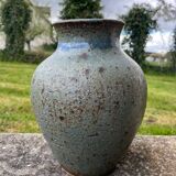 Large stoneware vase signed Alain Blanchard vintage