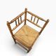 Vintage wooden bobbin corner chair
