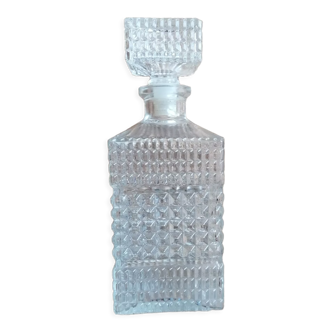 Old glass whisky decanter