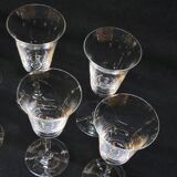 8 Fine Crystal Stemmed Glasses for Port or Liqueur - Baccarat? / Saint Louis