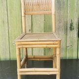 Chaise d'enfant vintage en rotin