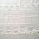 White linen tablecloth with embroidery and openwork, 1.65 x 2.40 m