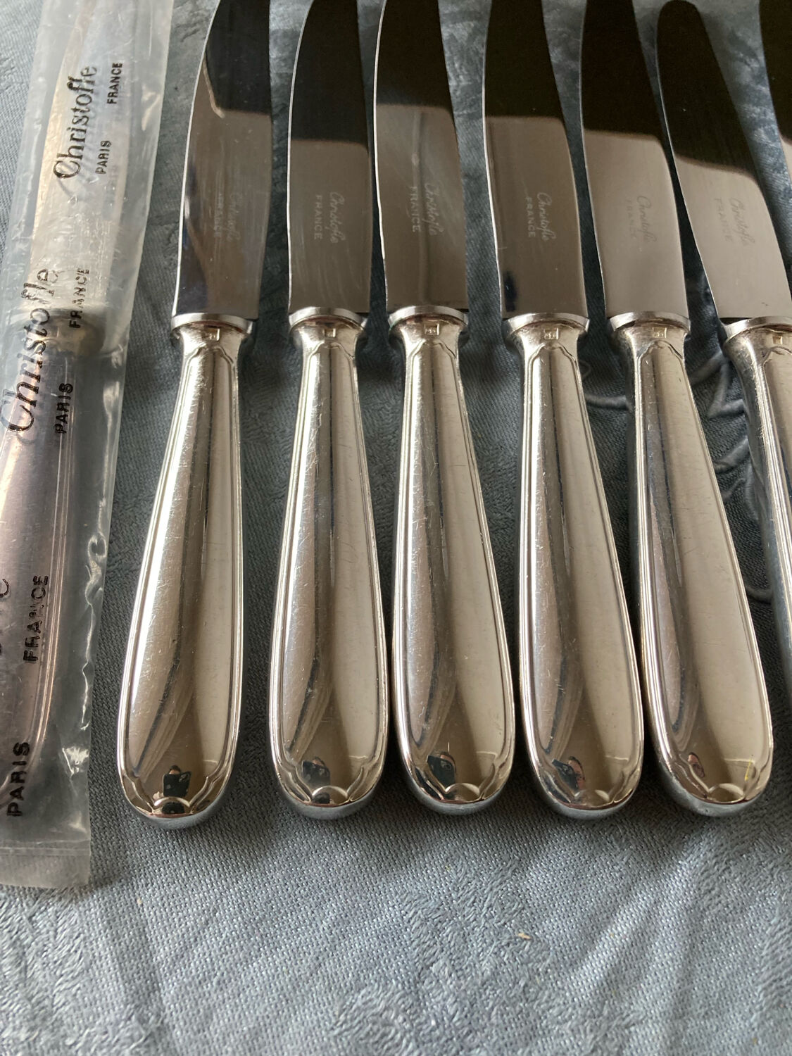 12 Christofle cheese knives
