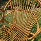 Paire de fauteuils rotin corbeille vintage