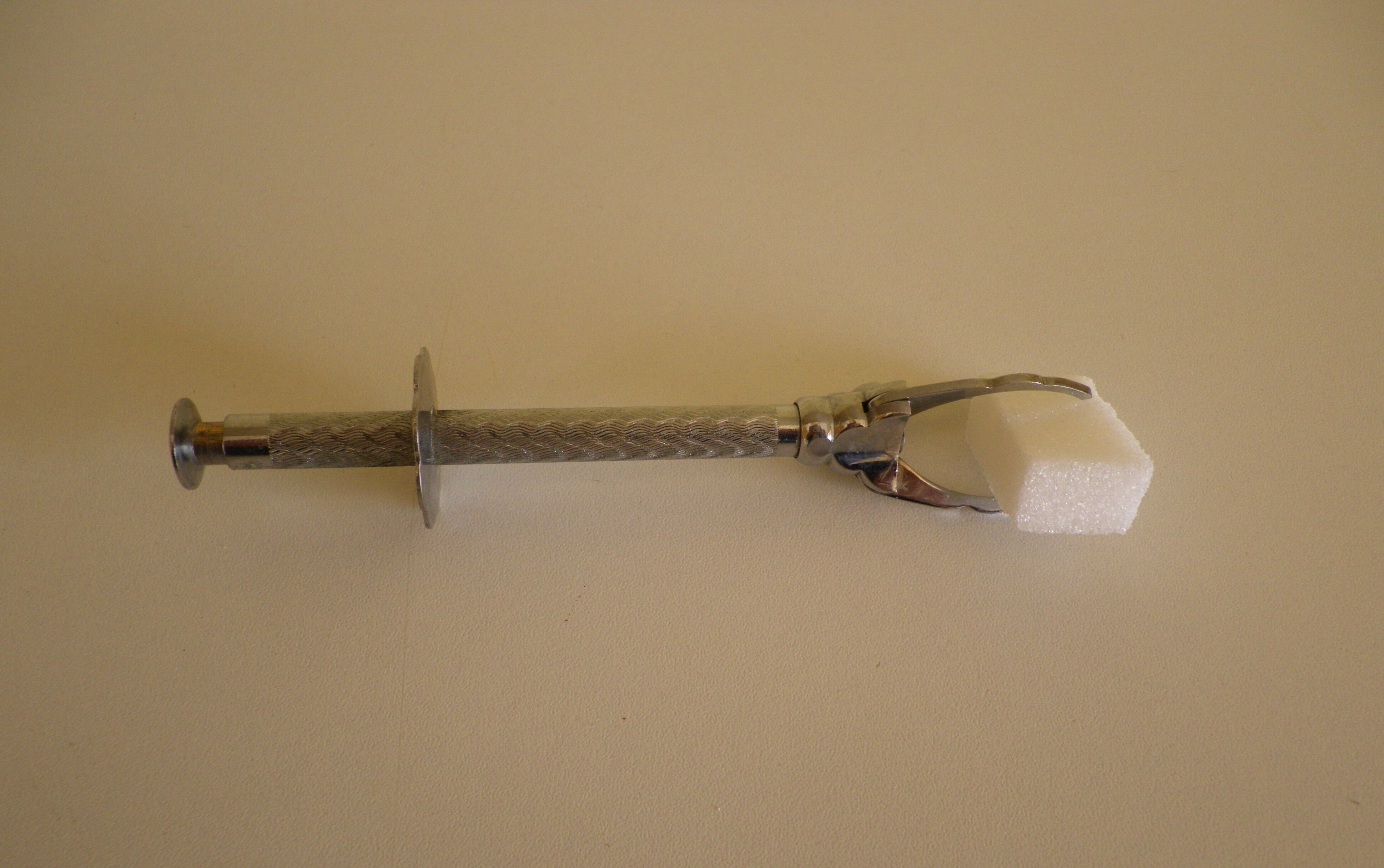 Pince à sucre manche en argent métal pince en métal argenté - Années 60