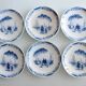 6 antique French dessert plates, Moulin des Loups, 4067