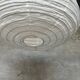 Medium pendant light in rattan and natural linen, Japanese-style, flattened round (Labu) H35 D60