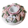 Bougeoir fleurs vintage kitsch porcelaine
