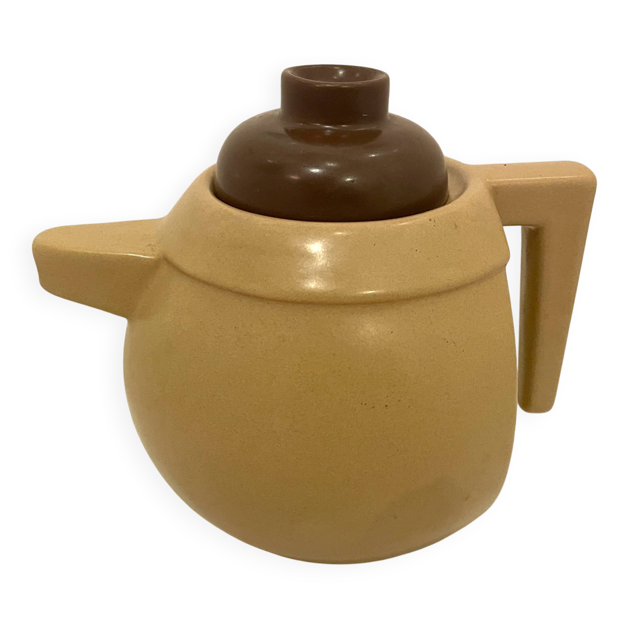 Vintage teapot / coffee pot in stoneware – 1970s modernist design –