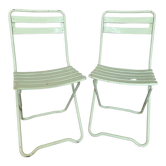 Paire de chaises de jardin pliantes vintage