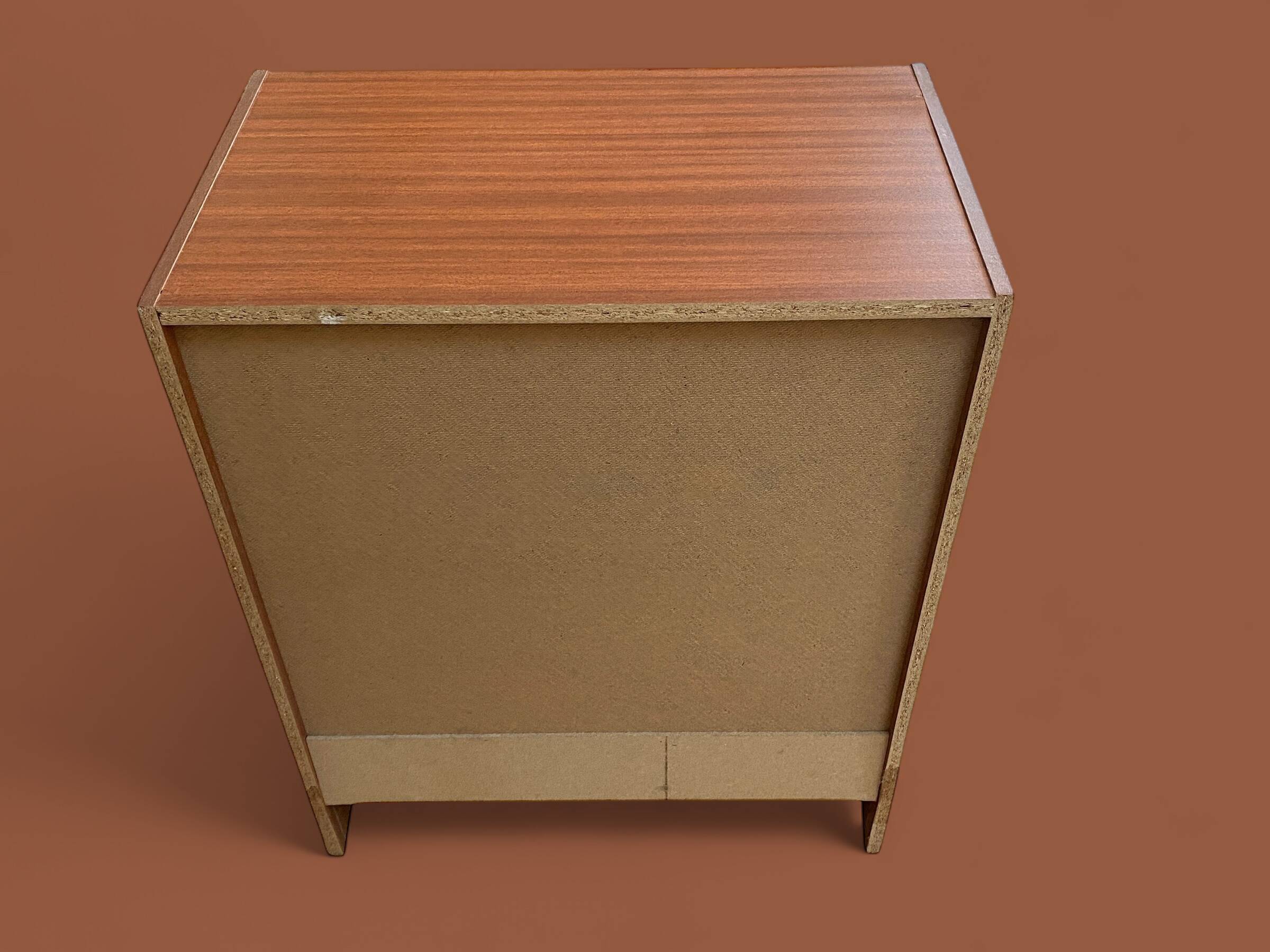 Teak veneer shoe cabinet, 1960s