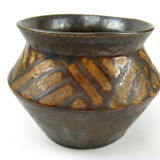 Vase en grès à glaçure marron, Charles Greber