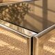 Vintage coffee table in chrome and smoked glass – 1970s/80s