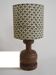 Lampe en bois avec abat-jour en block print