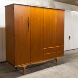 Scandinavian teak cabinet 1960 with mounting plan