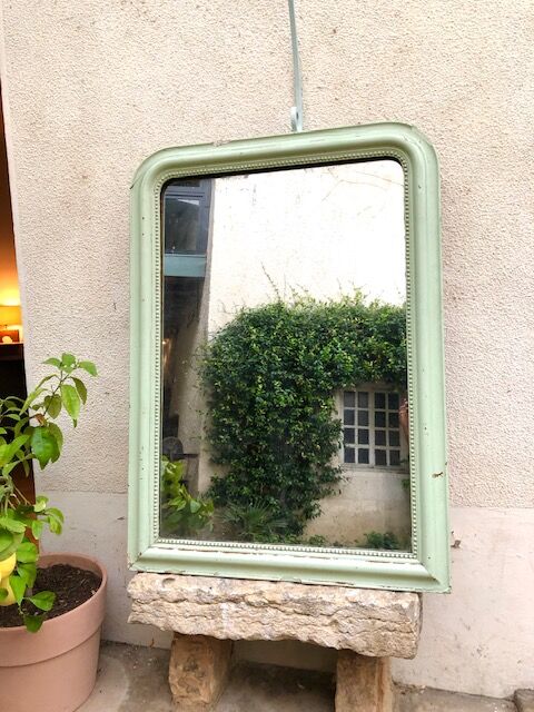Mirror Louis Philippe patina green water