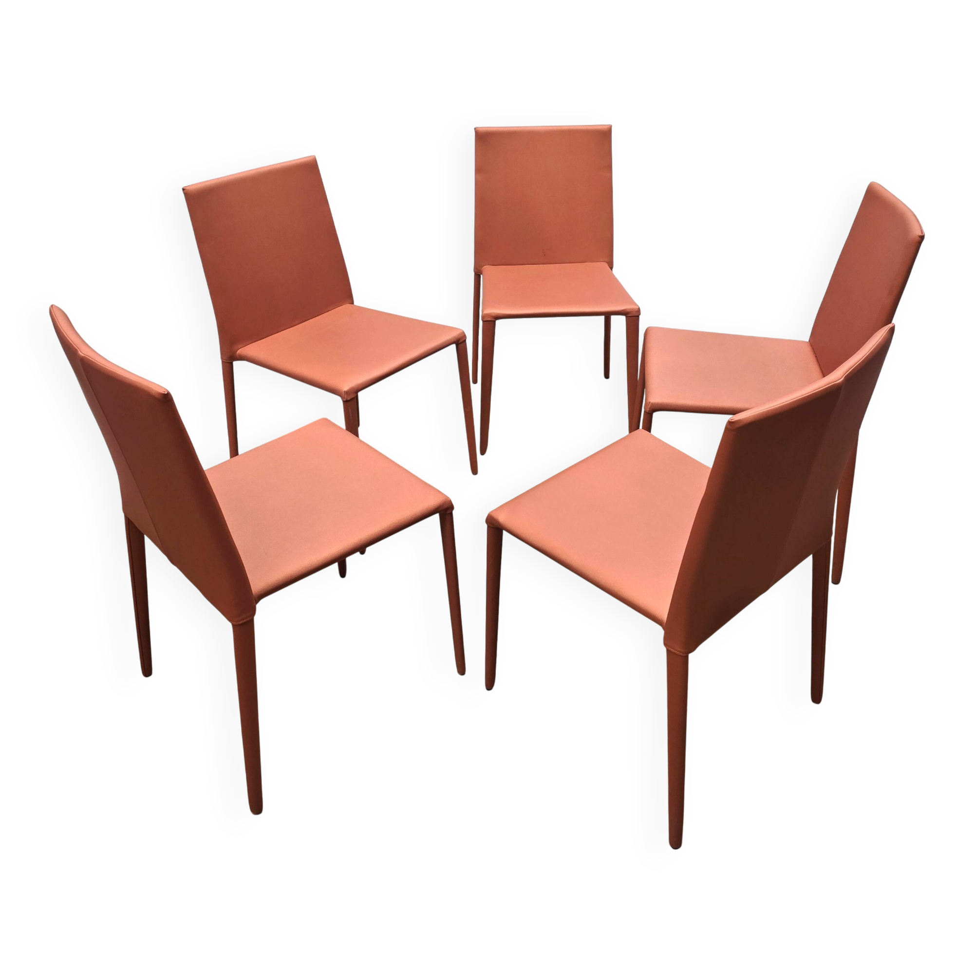 Set of 5 Norma chairs, Arper