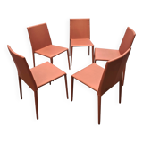Set of 5 Norma chairs, Arper