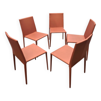 Set of 5 Norma chairs, Arper