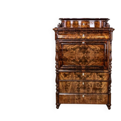 Bureau secrétaire antique Louis Philippe, 1850