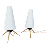 Art Deco bedside lamps, pair