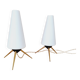 Art Deco bedside lamps, pair