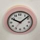 Vintage Pink East German Bakelite Wall Clock from Weimar, 1980s