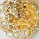 Glass wall lamp by Helena Tynell for Glashütte Limburg vintage design
