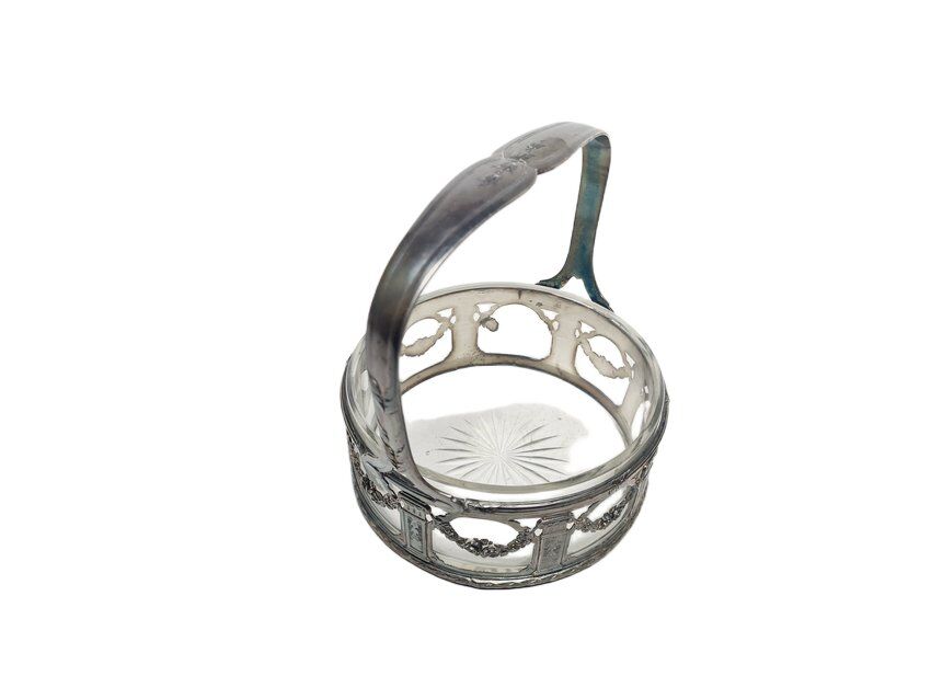 Antique Art Nouveau basket, France, 1900s