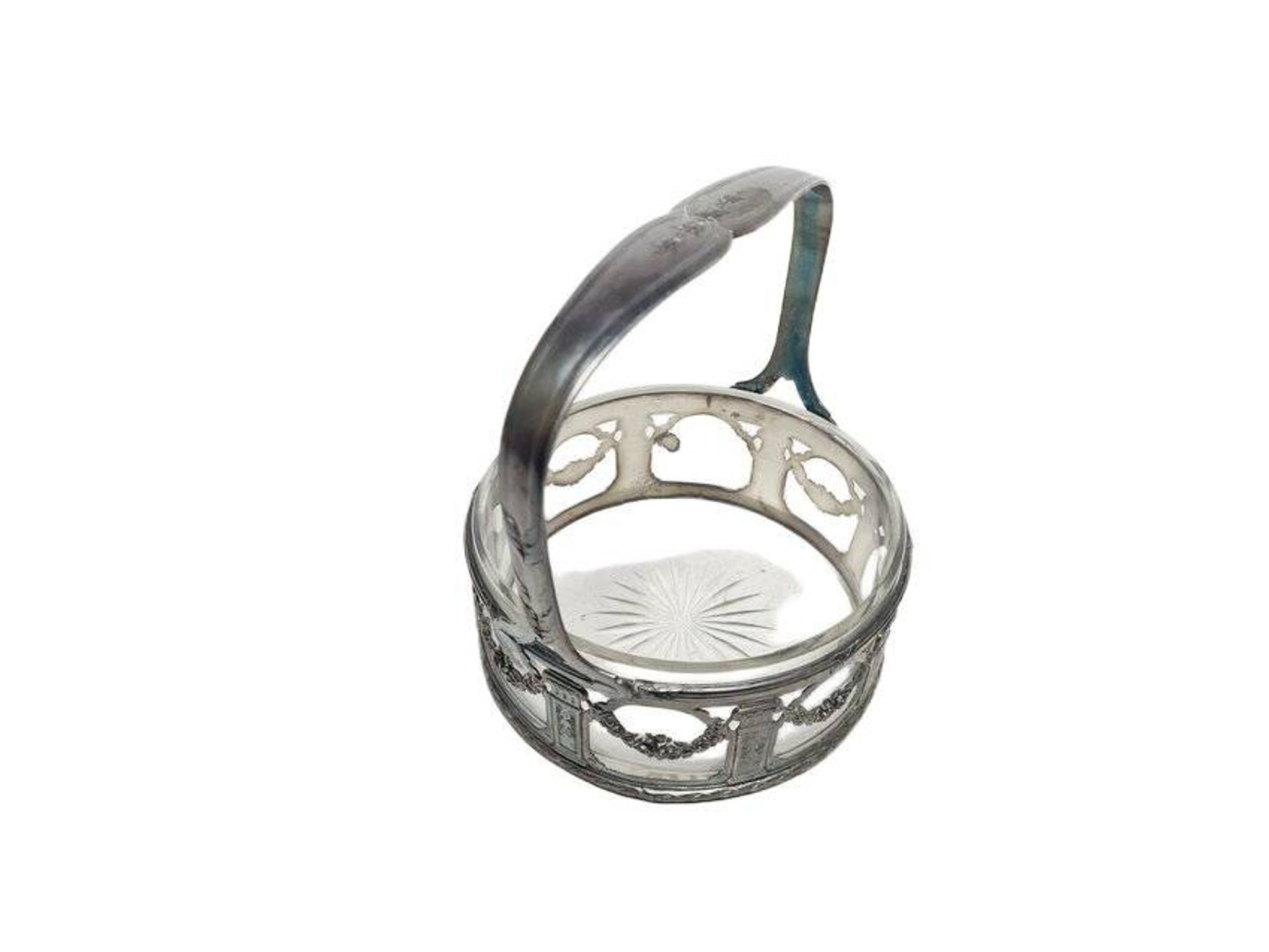 Antique Art Nouveau basket, France, 1900s