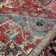 Ancient Heriz Carpet – Cobalt Blue & Indigo – 330 x 218 cm