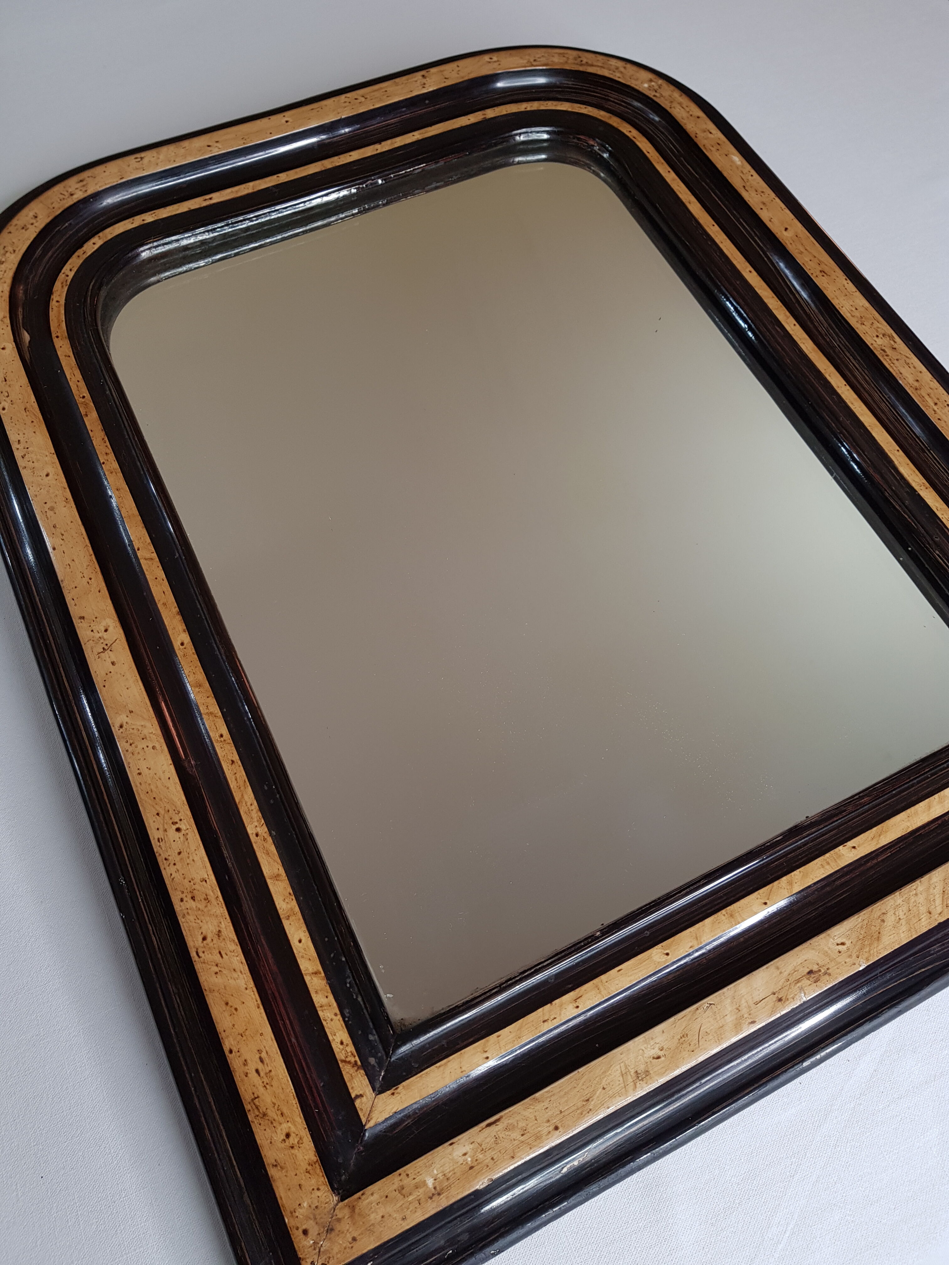 Miroir vintage de style Louis Philippe 50 cm x 40 cm