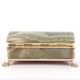 Italian onyx and gold metal catchall, 1970s.